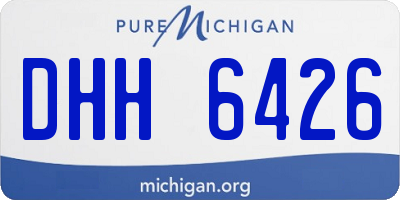 MI license plate DHH6426