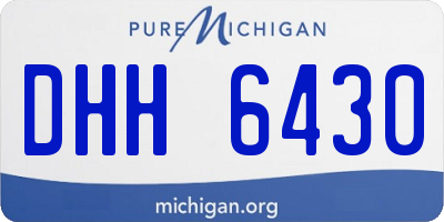 MI license plate DHH6430