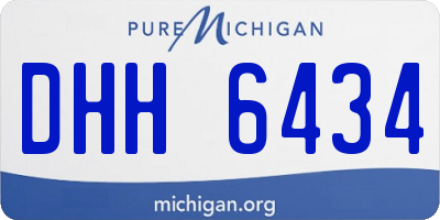 MI license plate DHH6434