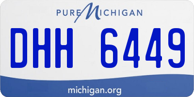 MI license plate DHH6449