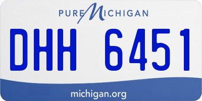 MI license plate DHH6451
