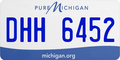 MI license plate DHH6452