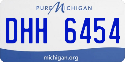 MI license plate DHH6454