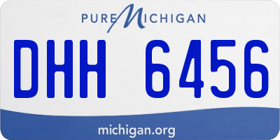 MI license plate DHH6456