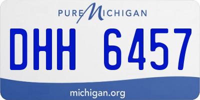 MI license plate DHH6457