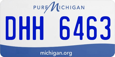 MI license plate DHH6463