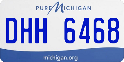 MI license plate DHH6468