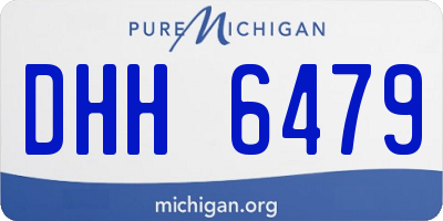 MI license plate DHH6479