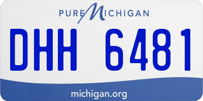 MI license plate DHH6481