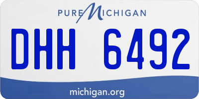 MI license plate DHH6492