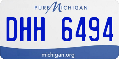 MI license plate DHH6494