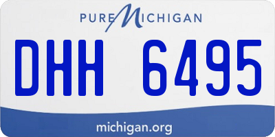 MI license plate DHH6495