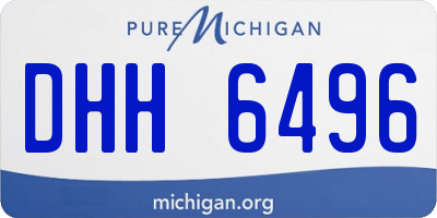 MI license plate DHH6496