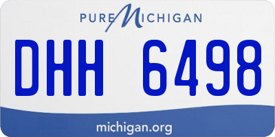 MI license plate DHH6498