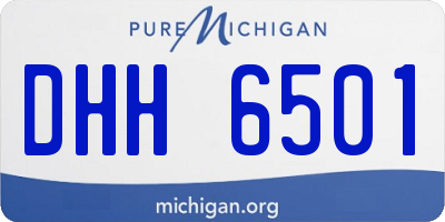 MI license plate DHH6501
