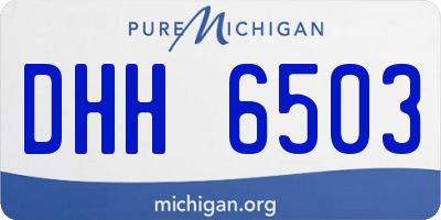 MI license plate DHH6503