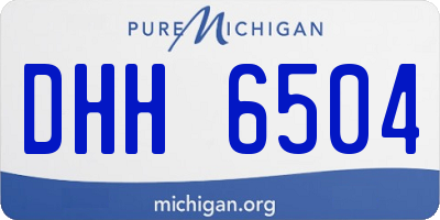 MI license plate DHH6504