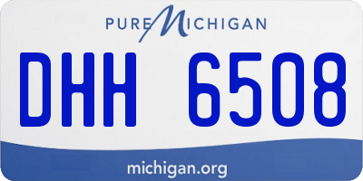 MI license plate DHH6508