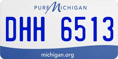 MI license plate DHH6513