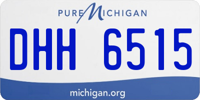 MI license plate DHH6515