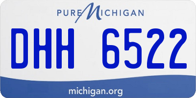 MI license plate DHH6522