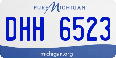 MI license plate DHH6523