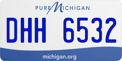 MI license plate DHH6532