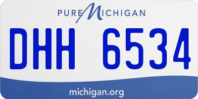MI license plate DHH6534