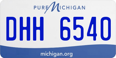 MI license plate DHH6540