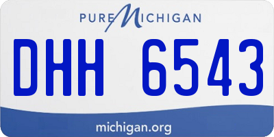 MI license plate DHH6543
