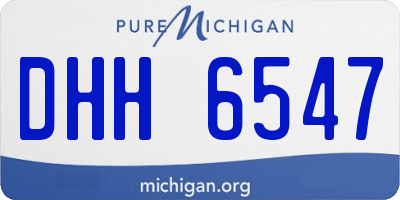 MI license plate DHH6547