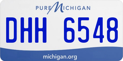 MI license plate DHH6548