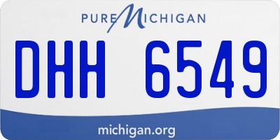 MI license plate DHH6549