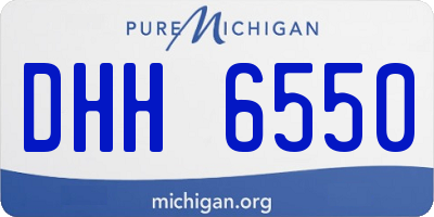 MI license plate DHH6550