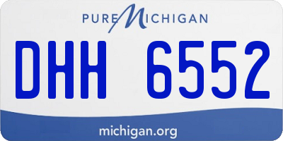 MI license plate DHH6552