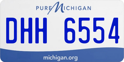 MI license plate DHH6554