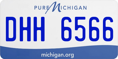 MI license plate DHH6566