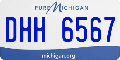 MI license plate DHH6567