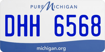 MI license plate DHH6568