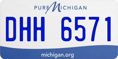 MI license plate DHH6571