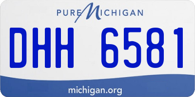 MI license plate DHH6581