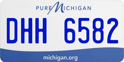 MI license plate DHH6582