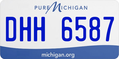 MI license plate DHH6587