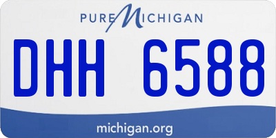 MI license plate DHH6588