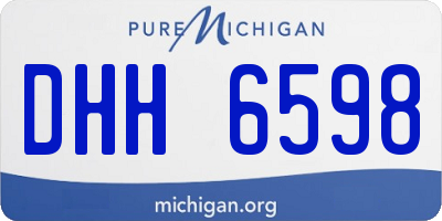 MI license plate DHH6598