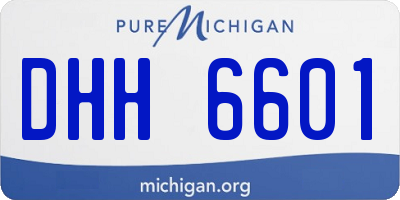 MI license plate DHH6601