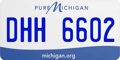 MI license plate DHH6602