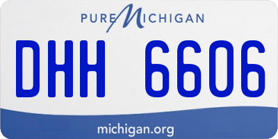 MI license plate DHH6606