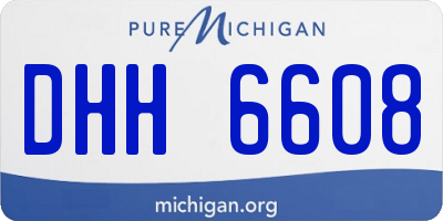 MI license plate DHH6608