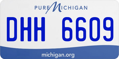 MI license plate DHH6609